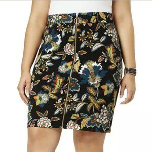 I-N-C International Concepts x Anna Sui  Floral Night Rider Skirt